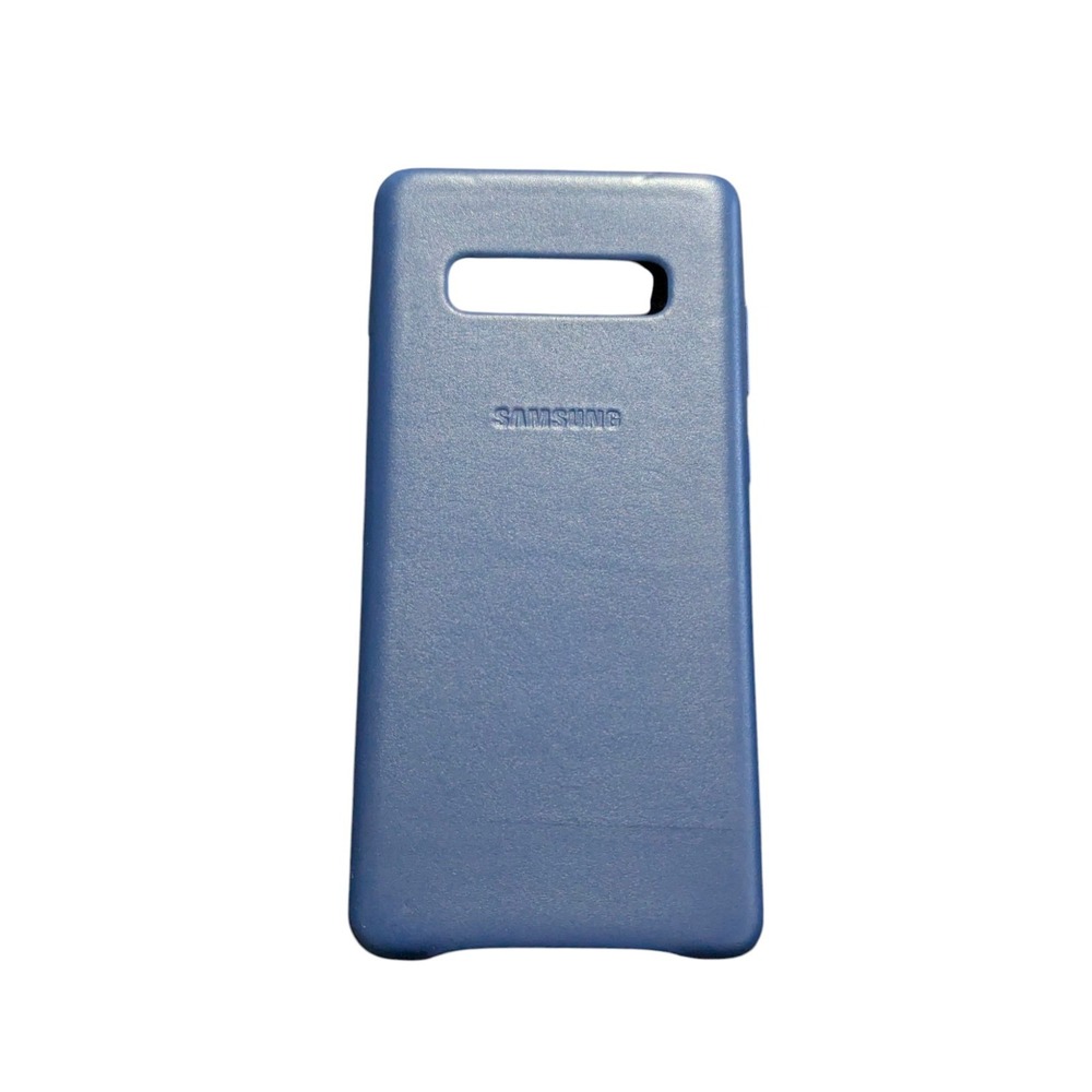 V4-O Original Samsung Leather Back Cover For Galaxy S10+ - Navy